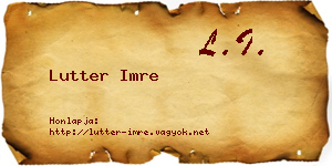 Lutter Imre névjegykártya